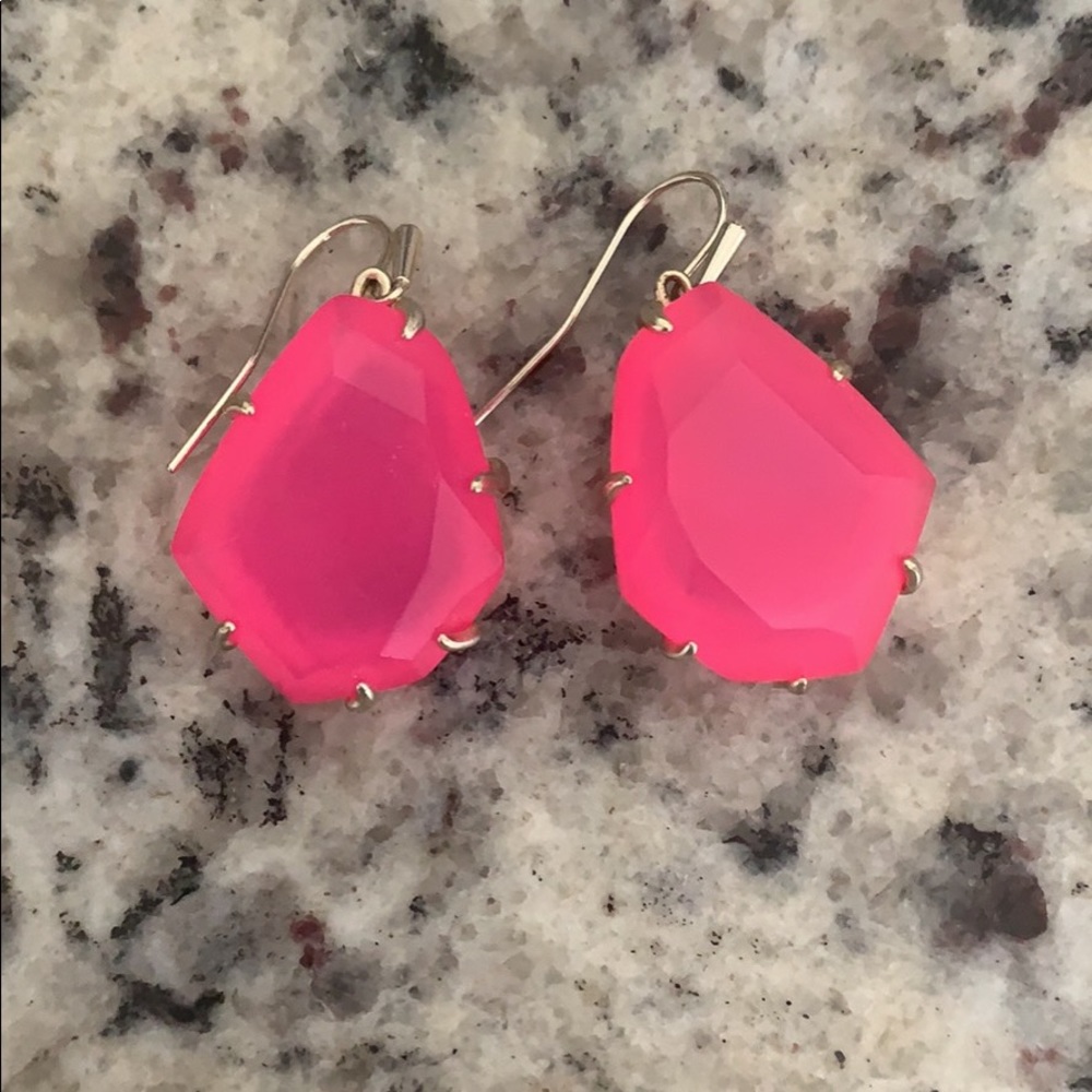 Kendra Scott neon pink earrings